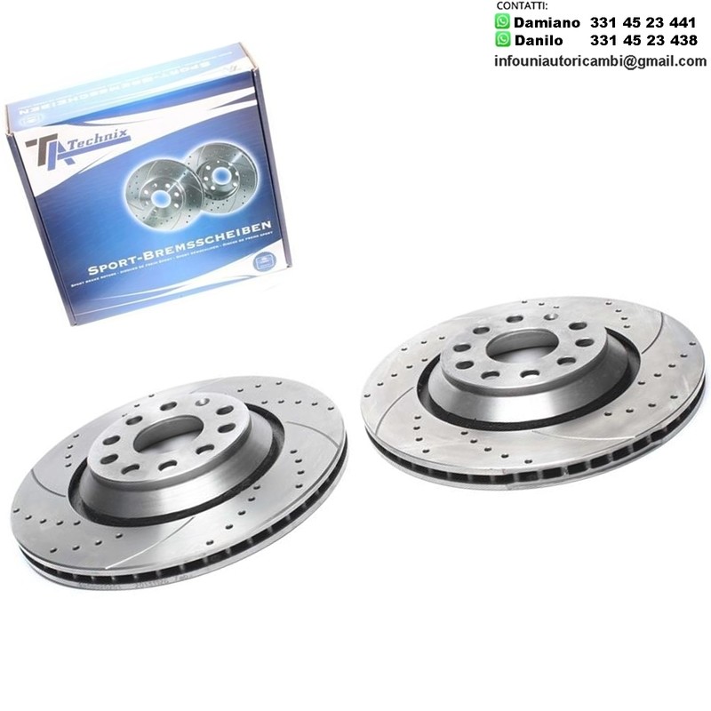 2X Dischi Sportivi Posteriori Audi A3 / Skoda Superb / VW CC / EOS / Golf V / VI / VII / Passat / Scirocco