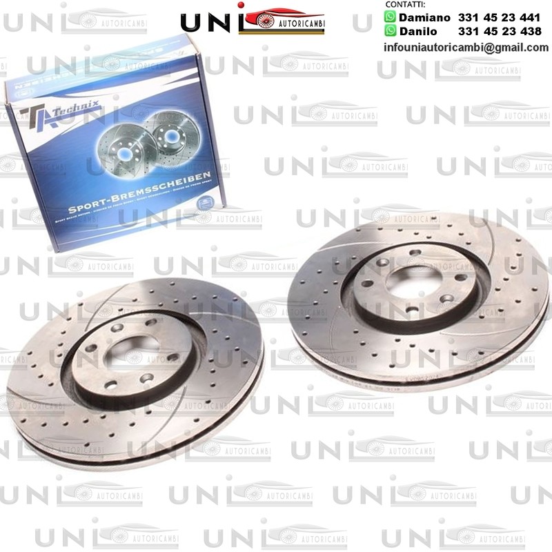 2X Dischi Sportivi Anteriori Citroën C4 / C4 Coupe / C4 Picasso / C4 Grand Picasso / Peugeot 207 / 307