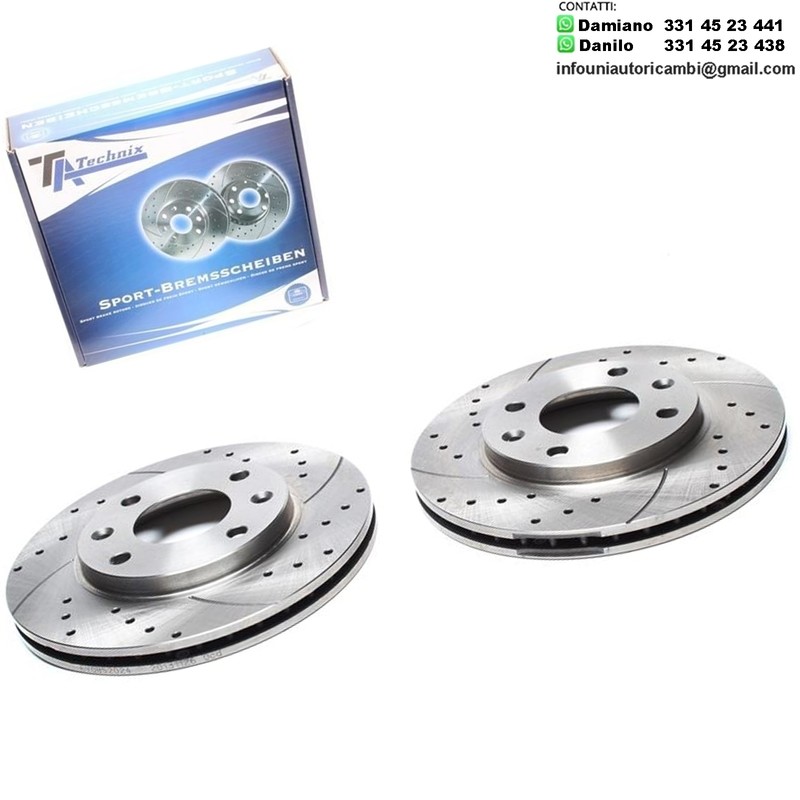 2X Dischi Sportivi Anteriori Citroen AX / Saxo / Xsara / ZX / Peugeot 306 / 106 / 205 / 309 / 206+ / Mega Club