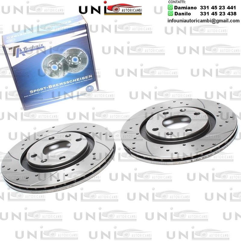 2X Dischi Sportivi Anteriori Citroen Berlingo / BX / Xantia / Xsara / ZX / Peugeot 306 / 206 CC / 305 II / 405 I / 405 II / Partner