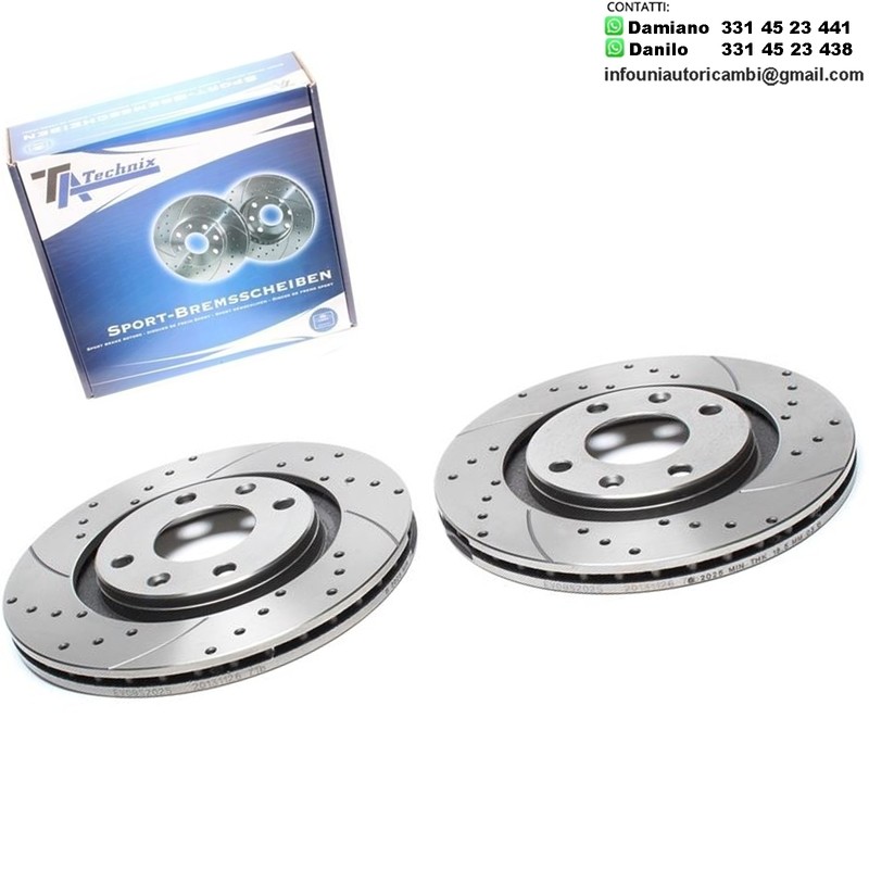 2X Dischi Sportivi Anteriori Citroen Berlingo / BX / Xantia / Xsara / ZX / Peugeot 306 / 206 CC / 305 II / 405 I / 405 II / Partner