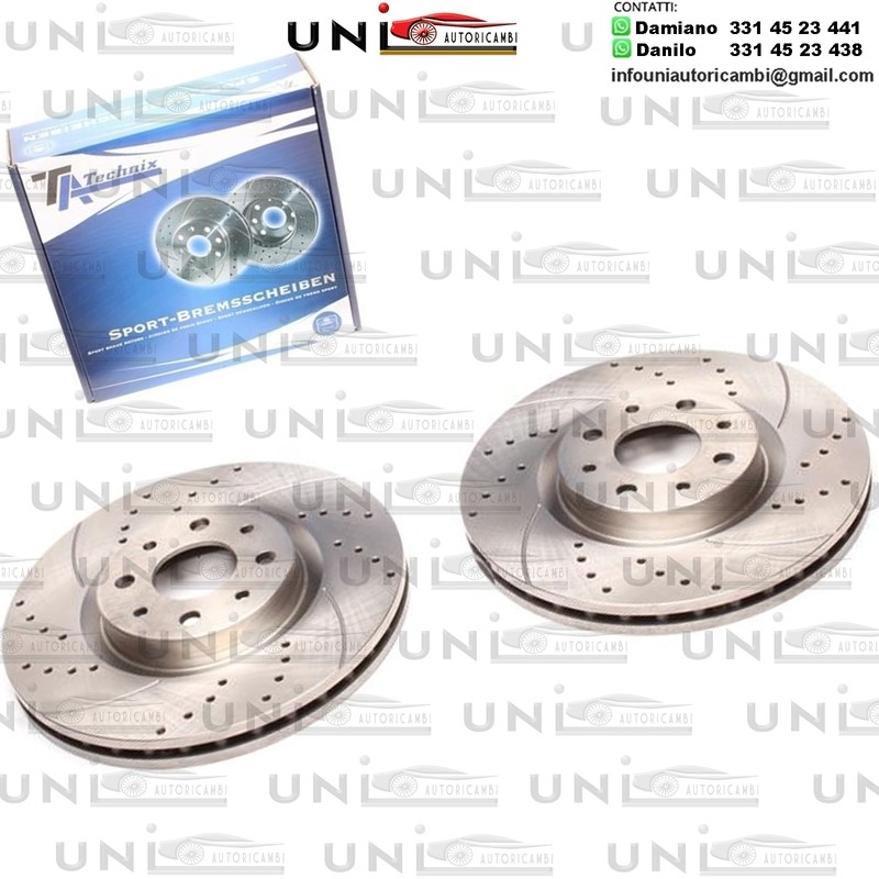 2X Dischi Sportivi Anteriori Alfa Romeo Mito / Fiat Bravo II / Stilo / Stilo Multi Wagon / Lancia Delta III