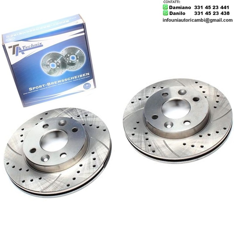 2X Dischi Sportivi Anteriori Nissan Kubistar / Renault Clio I / Kangoo / Megane I / Megane I Cabriolet / Thalia I / Thalia II / Super 5