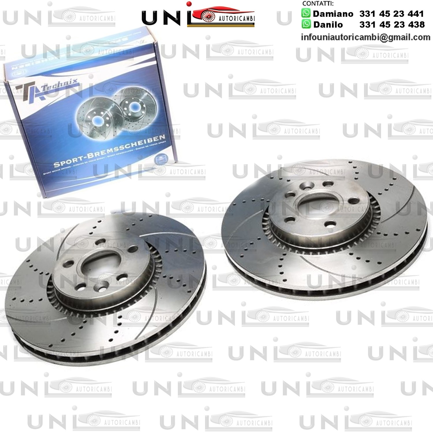 2X Dischi Sportivi Anteriori Ford Galaxy / S-Max / Land Rover Freelander / Volvo S60 II / S80 II / V60 / V70 III / XC70 II