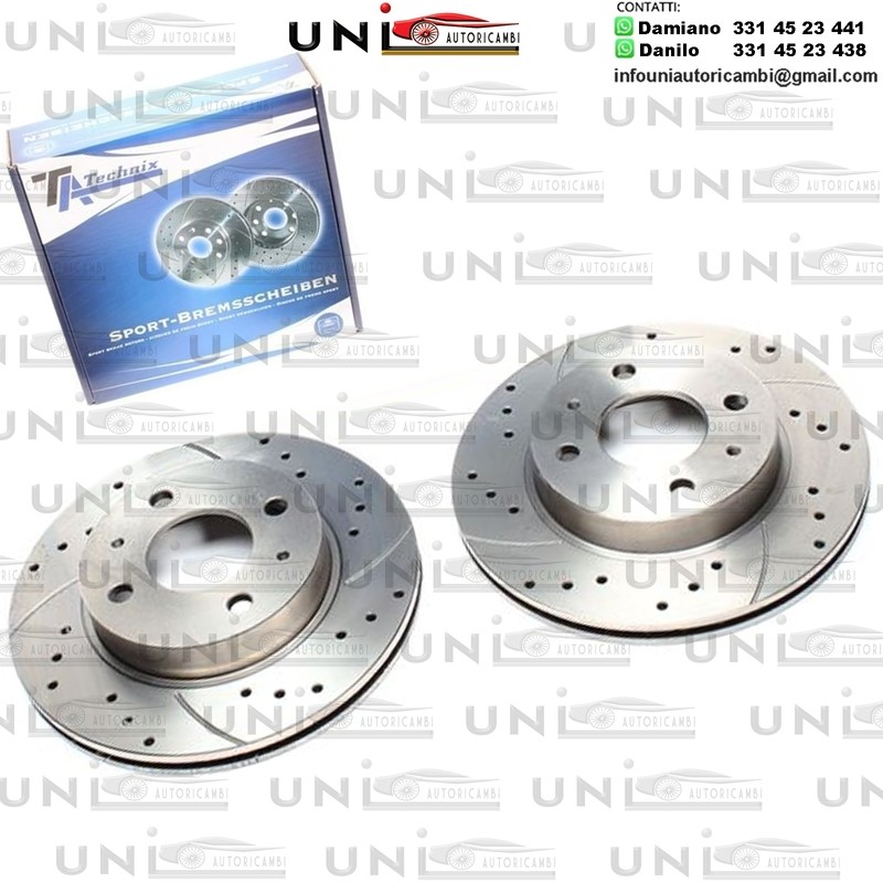 2X Dischi Sportivi Anteriori Nissan 100 NX / Sunny II / Sunny II Hatchback / Sunny II Coupe / Sunny III Hatchback