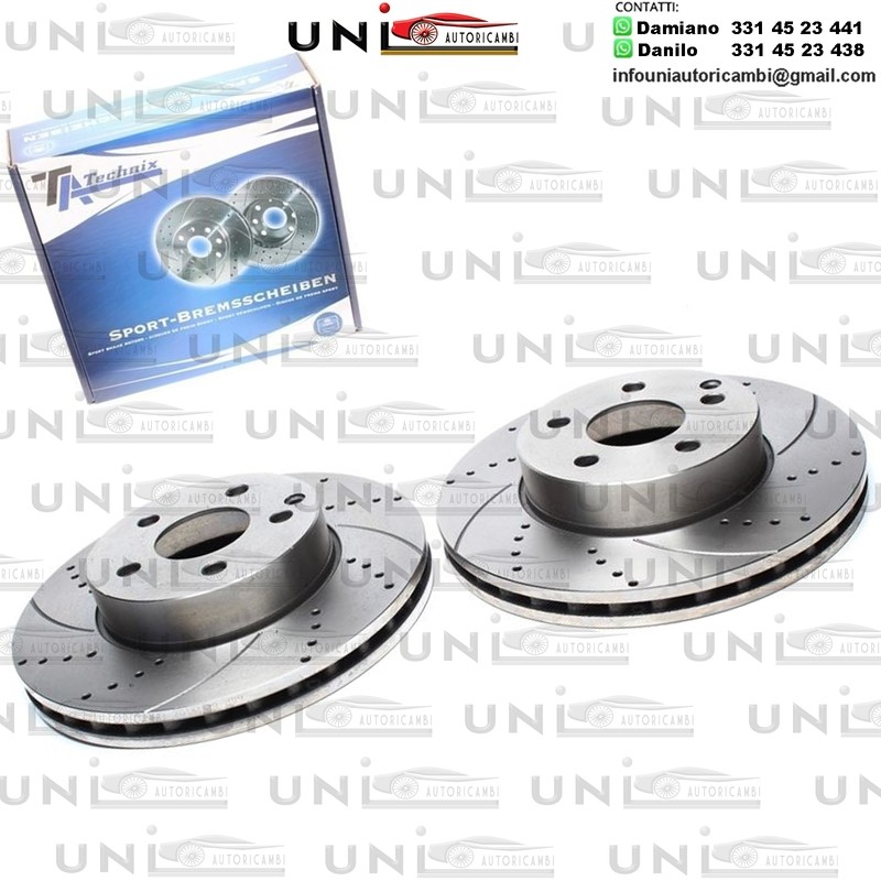 2X Dischi Sportivi Anteriori Mercedes-Benz C-Class / Coupe / Station Wagon / E-Class / Cabriolet / SW / SLK 200