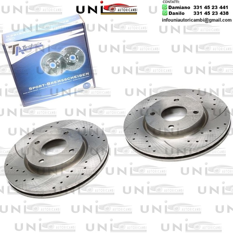 2X Dischi Sportivi Anteriori Nissan Cube / Tiida Hatchback / Tiida Notchback