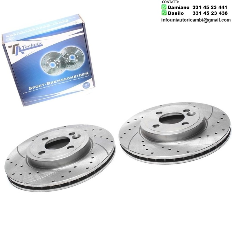 2X Dischi Sportivi Anteriori Mini Cooper D / Uno / One D / Cabriolet / Clubman / Clubvan / Coupe / Roadster