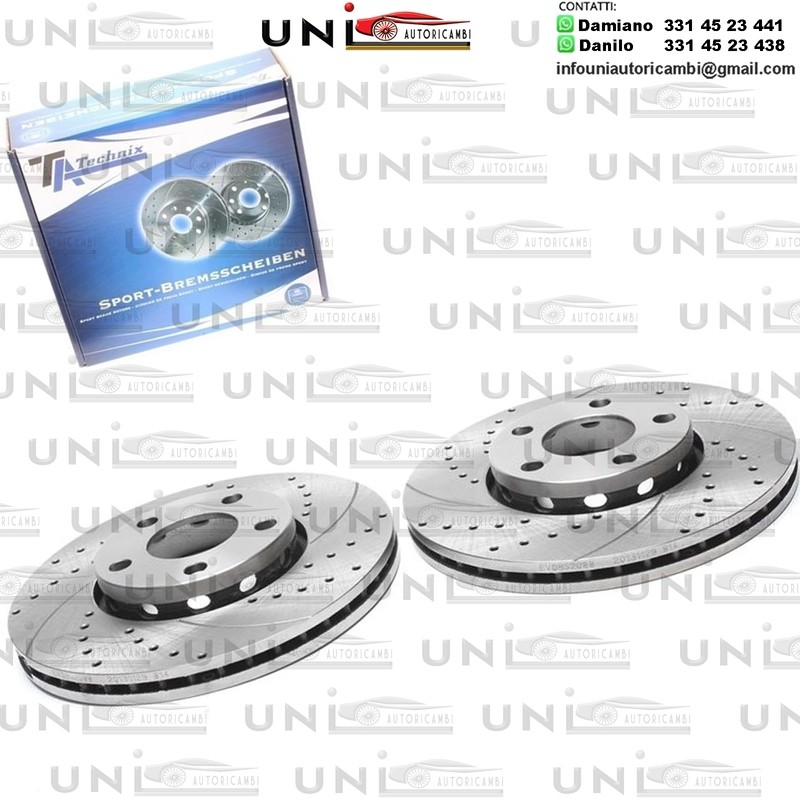 2X Dischi Sportivi Anteriori Audi 100,100 Avant,A4,A6/ Seat Exeo 3R2/ Skoda Superb  / VW Passat 3B2