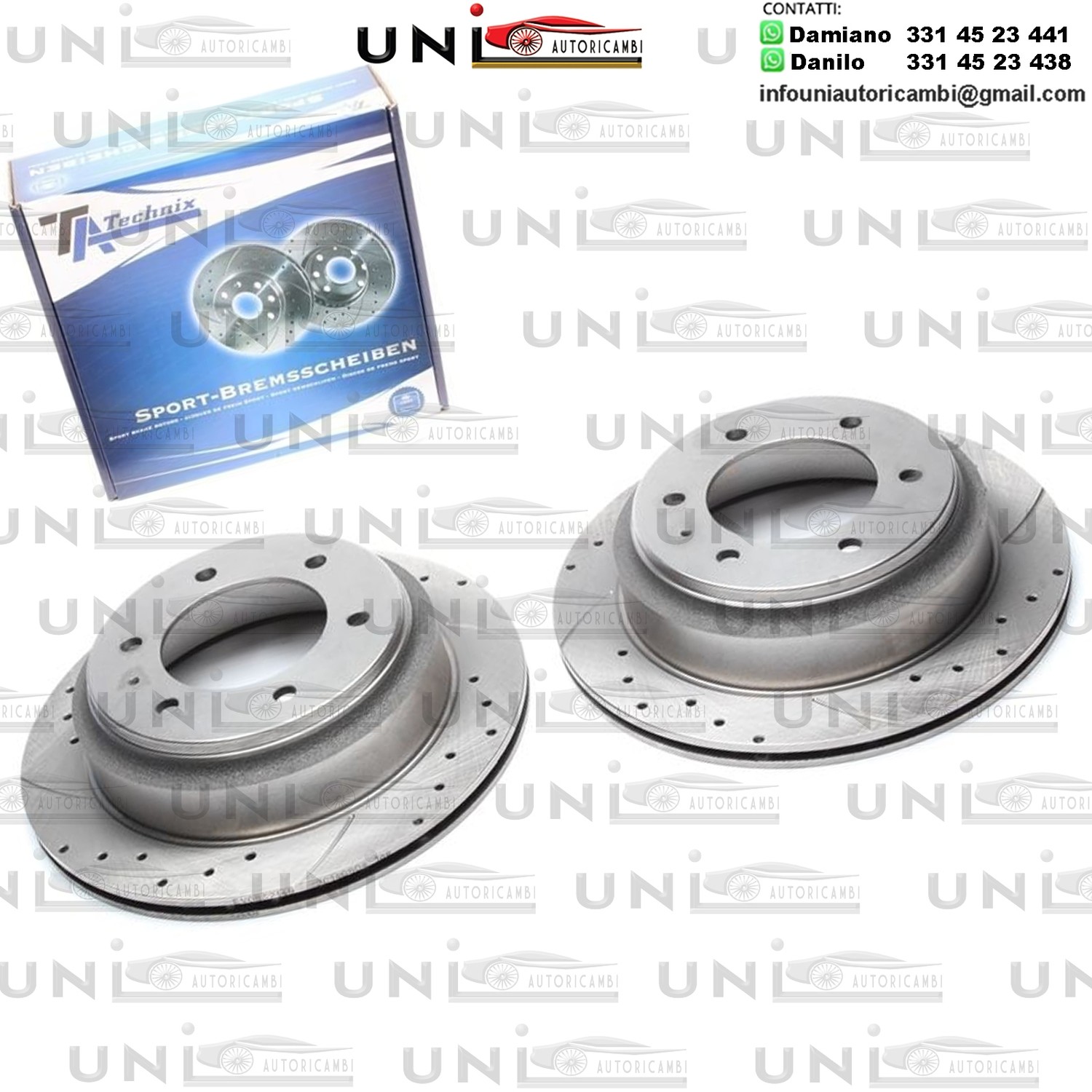 2X Dischi Sportivi Posteriori Honda Civic I Saloon / Opel Frontera A / Sport / Frontera B / Monterey A / B