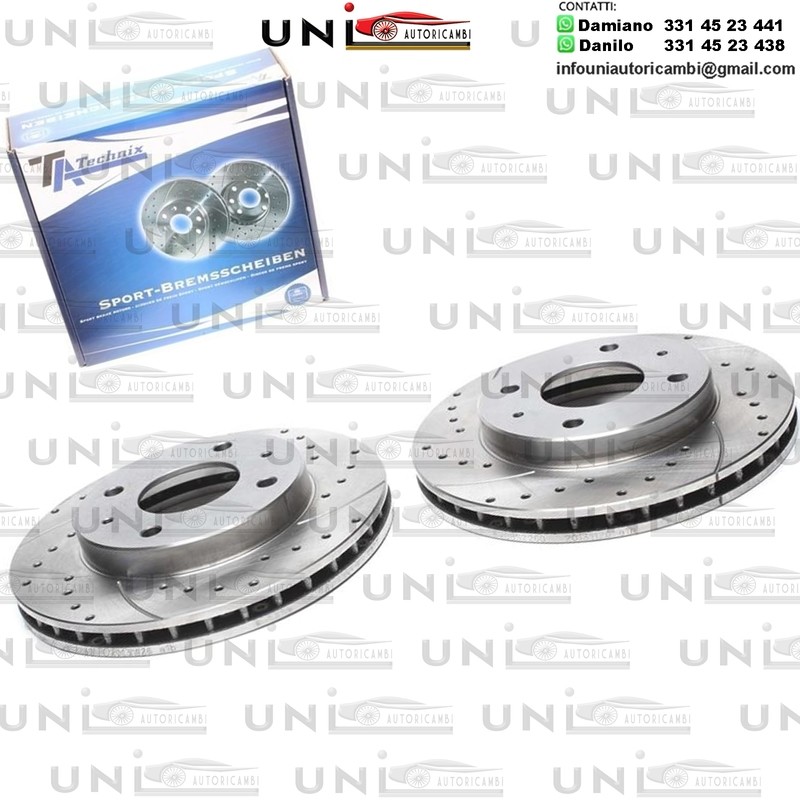 2X Dischi Sportivi Anteriori Hyundai Santamo / KIA Joice / Mitsubishi Galant IV / V / Volvo S40 I / V40 Estate