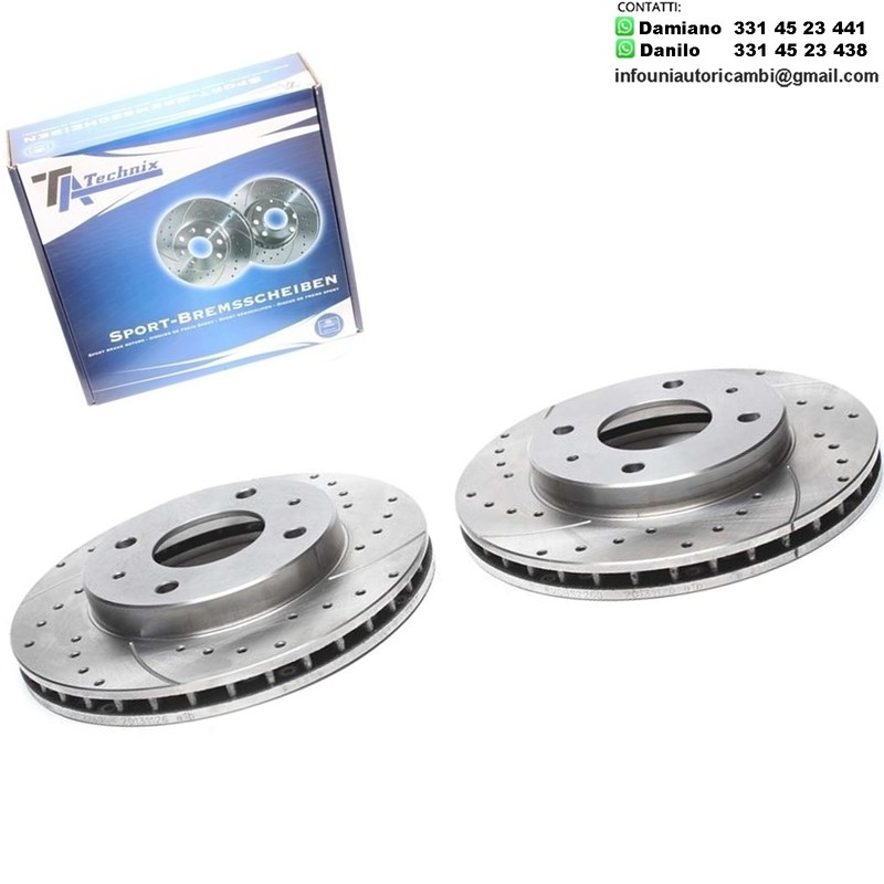 2X Dischi Sportivi Anteriori Hyundai Santamo / KIA Joice / Mitsubishi Galant IV / V / Volvo S40 I / V40 Estate