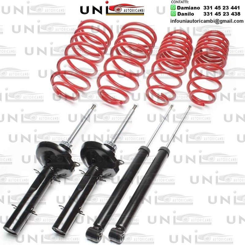 Kit Assetto Sportivo Fisso Tatechnix 4 Ammortizzatori Sportivi + 4 Molle Ribassate Audi A6 Quattro Limo. + Avant 4-cyl. Tipo 4B-C5 60 / 40mm