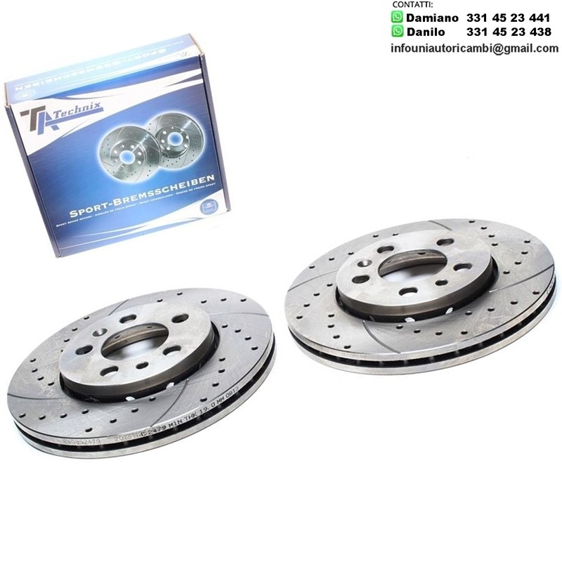 2X Dischi Sportivi Anteriori Audi A1, A2, A3 / Seat Cordoba,Ibiza IV,V / Skoda Fabia,Roomster / VW Bora, Golf IV,V