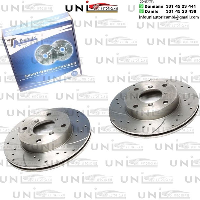 2X Dischi Sportivi Anteriori Citroën Evasion / Jumpy / Fiat Scudo / Ulysse / Lancia Zeta / Peugeot 806 / Expert