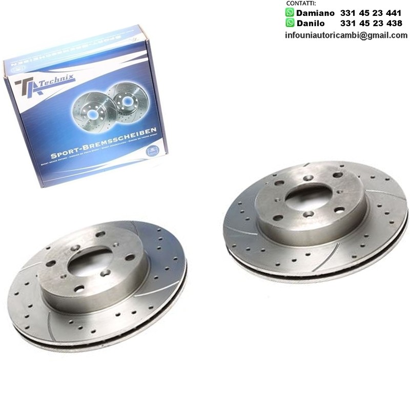 2X Dischi Sportivi Anteriori Citroën Evasion / Jumpy / Fiat Scudo / Ulysse / Lancia Zeta / Peugeot 806 / Expert