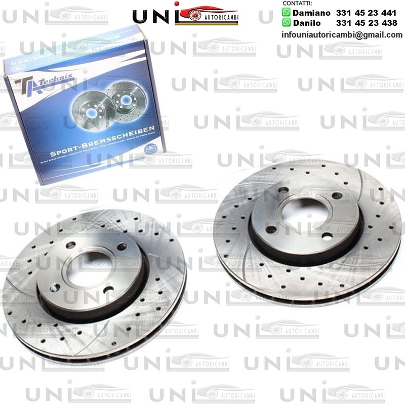 2X Dischi Sportivi Anteriori Ford Escort V / Escort V Cabriolet / Escort VI / Escort VI Estate / Escort VI Cabriolet / Escort VII / Escort VII Cabriolet / Orion III