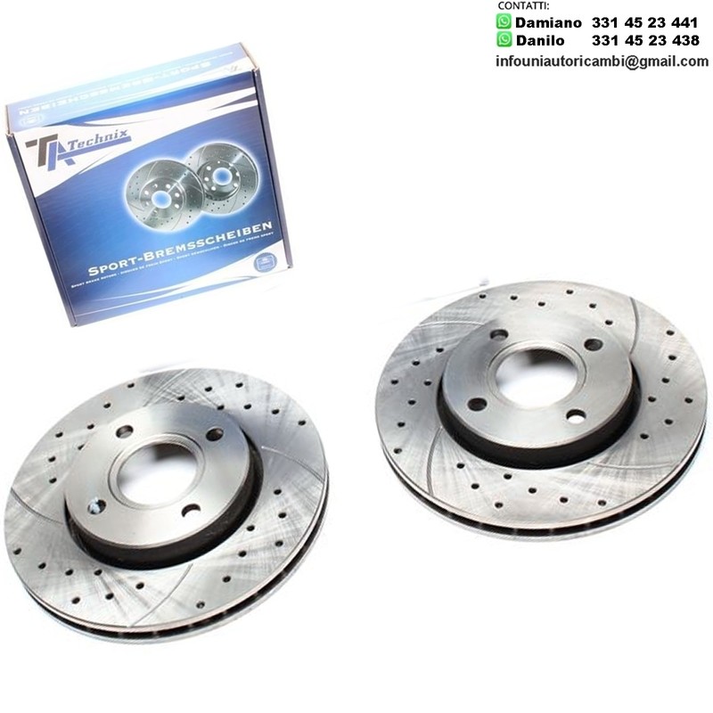 2X Dischi Sportivi Anteriori Ford Escort V / Escort V Cabriolet / Escort VI / Escort VI Estate / Escort VI Cabriolet / Escort VII / Escort VII Cabriolet / Orion III