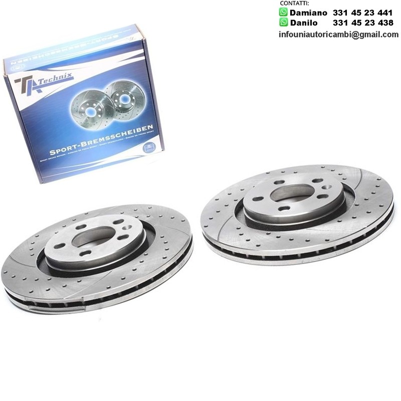 2X Dischi Sportivi Anteriori Audi A3 / Seat Leon / Toledo II / Skoda Octavia / Octavia Combi / VW Bora / Golf IV / V / Plus / Jetta III
