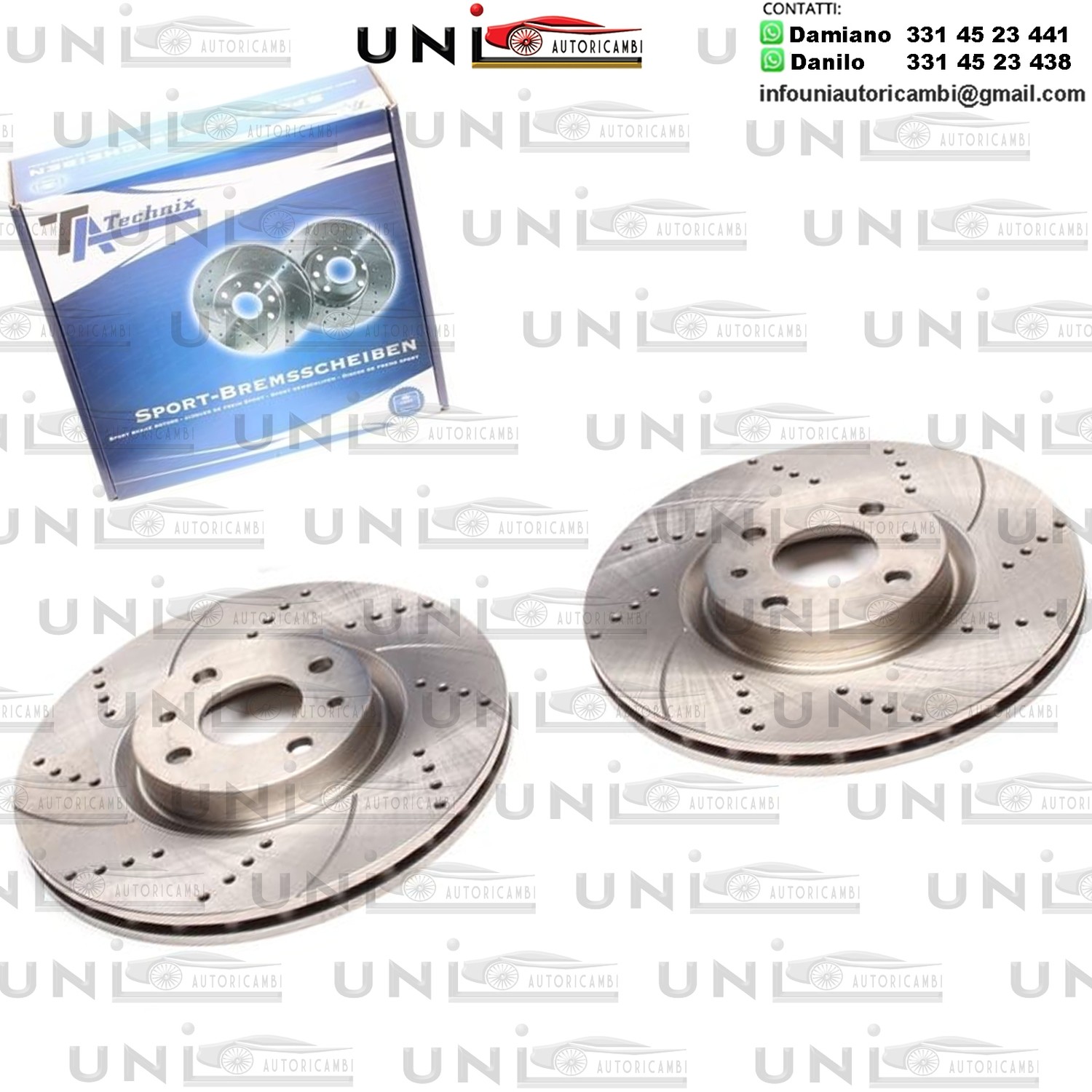 2X Dischi Sportivi Posteriori Alfa Romeo 145 / 146 / 155 / Fiat Coupe / Punto / Tipo / Delta