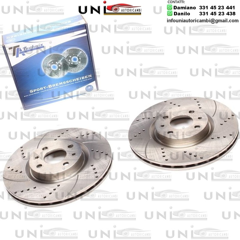 2X Dischi Sportivi Posteriori Alfa Romeo 145 / 146 / 155 / Fiat Coupe / Punto / Tipo / Delta