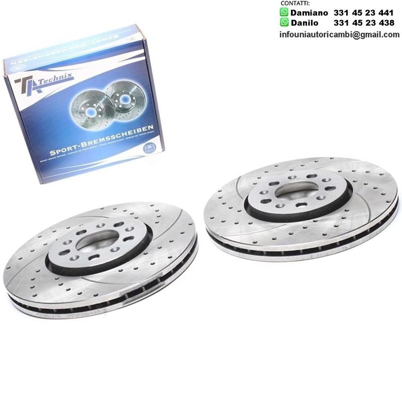 2X Dischi Sportivi Anteriori Audi A1 / A2 / A3 / Seat Cordoba / Skoda Octavia / VW Golf IV / V / Polo