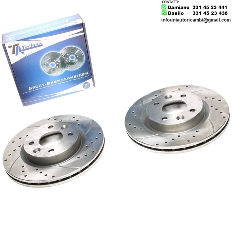 2X Dischi Sportivi Anteriori Dacia Logan / Sandero / Nissan Kubistar / Renault Clio I / II / Kangoo / Logan I / Megane I