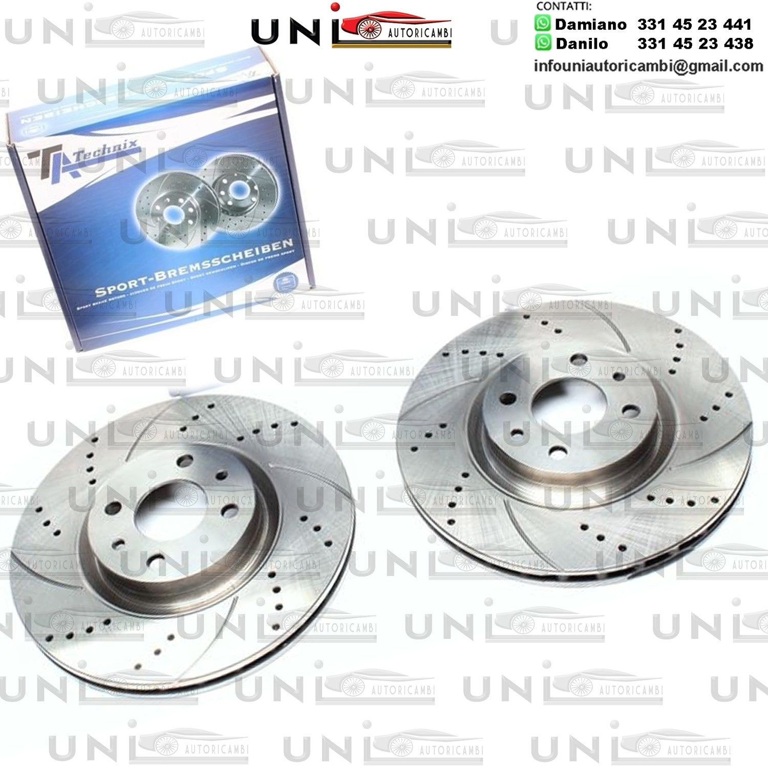 2X Dischi Sportivi Anteriori Fiat 500 / Alfa Romeo 155 / Citroen Nemo / Fiat Bravo I / II / Coupè / Croma I / Doblò / Fiorino / Idea / Linea / Marea / Qubo / Stilo