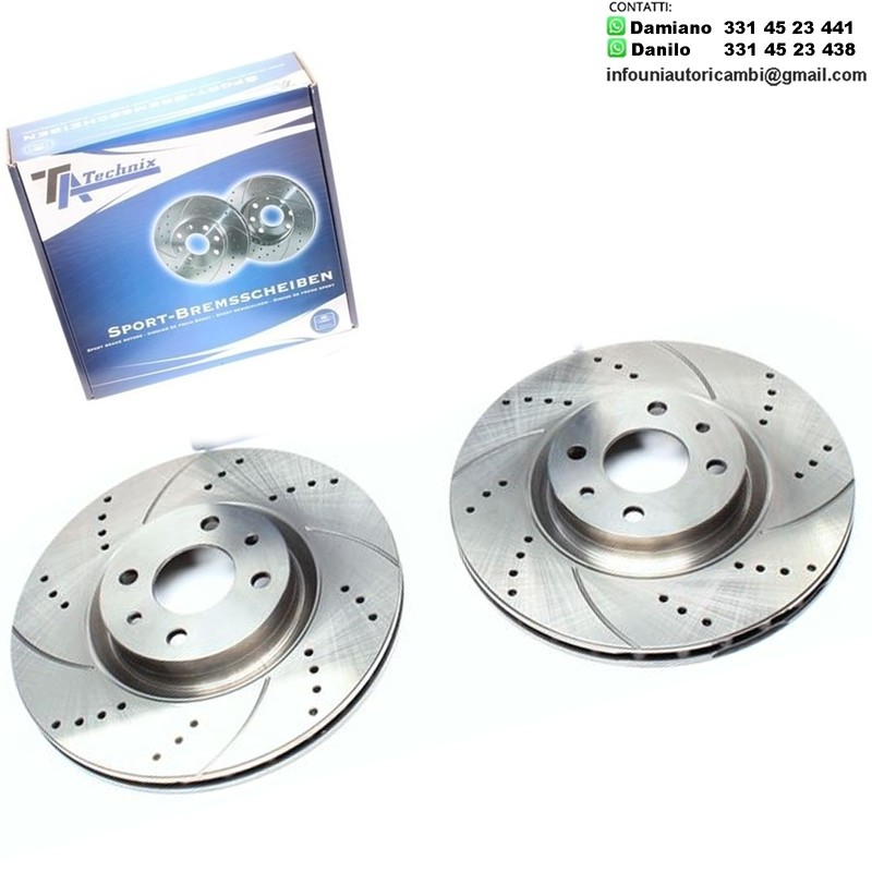 2X Dischi Sportivi Anteriori Fiat 500 / Alfa Romeo 155 / Citroen Nemo / Fiat Bravo I / II / Coupè / Croma I / Doblò / Fiorino / Idea / Linea / Marea / Qubo / Stilo