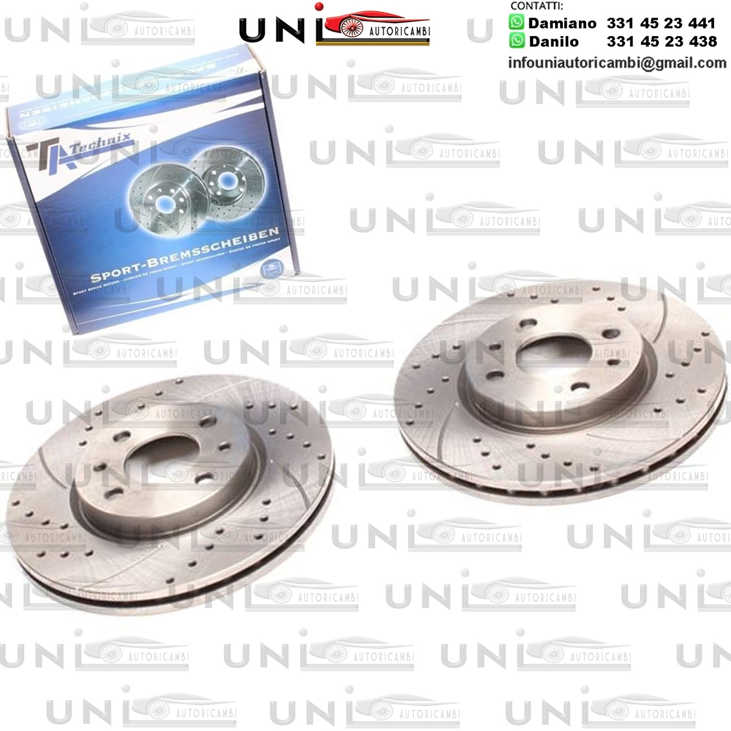 2X Dischi Sportivi Anteriori Alfa Romeo Mito / Citroën Nemo / Fiat Doblo / Punto / Stilo / 500 / Lancia Dedra