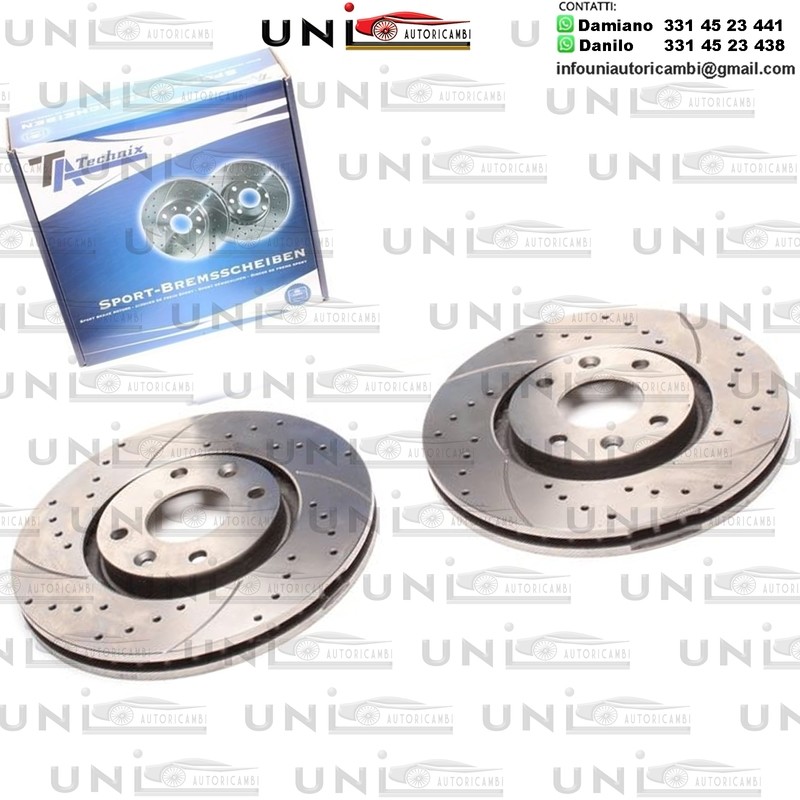 2X Dischi Sportivi Anteriori Citroën Berlingo / C3 / C3 Picasso / C4 / C4 Picasso / C5 / Peugeot Xsara / 2008 / 3008 / 5008