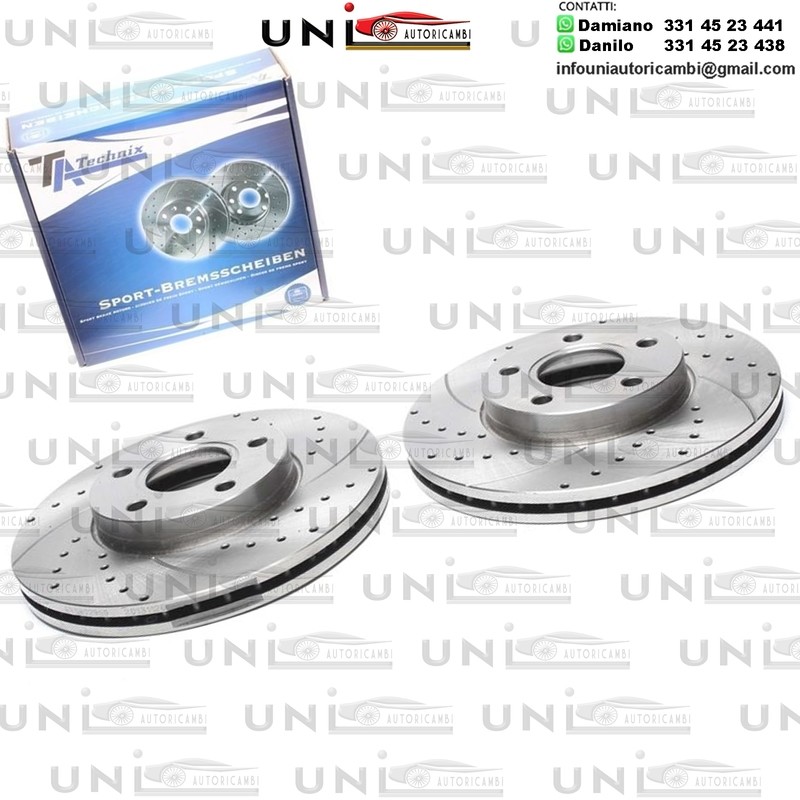 2X Dischi Sportivi Anteriori Ford C-Max / Focus II / Volvo C30 / C70 / S40 / V40 / V50