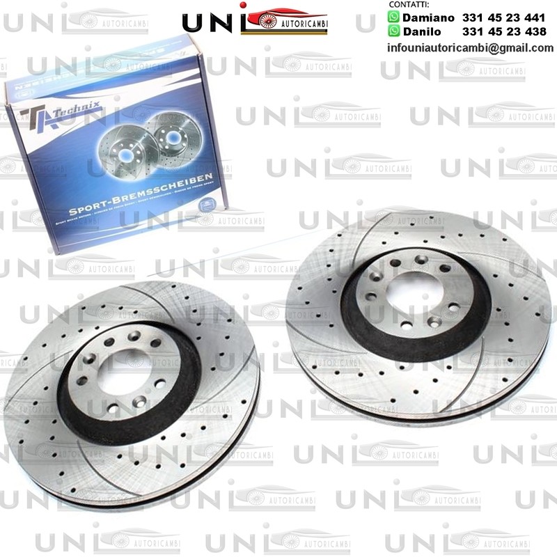 2X Dischi Sportivi Anteriori Citroën C6 / Peugeot 407 / 407 SW / 407 Coupe / 607