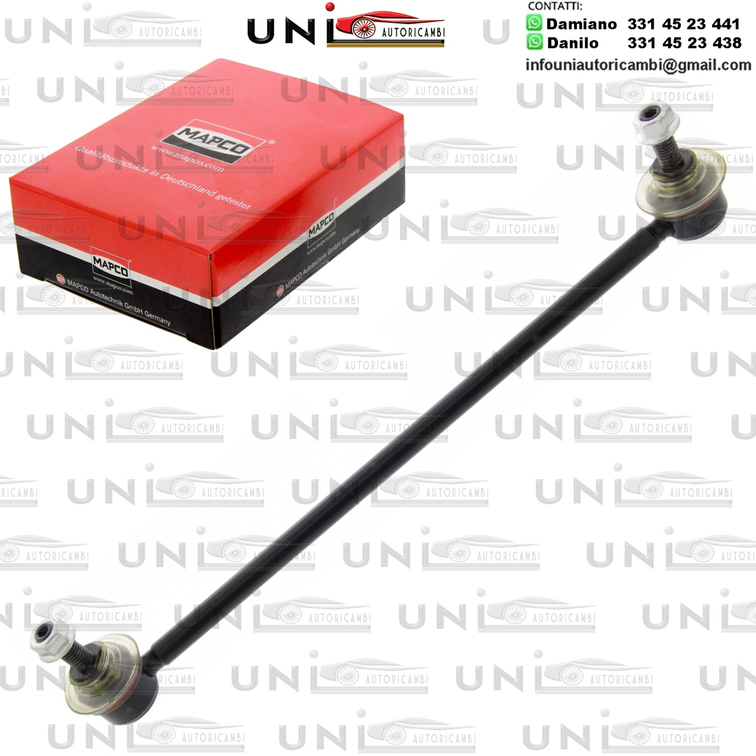 Asta Puntone Bielletta Assale Anteriore Bilaterale Rinforzata CITROEN C2 / ENTERPRISE, C3 I / II / III / PLURIEL, DS3 / PEUGEOT 1007, 2008, 206 /+ / CC / SW, 208 1.0-2.0D 09.98-