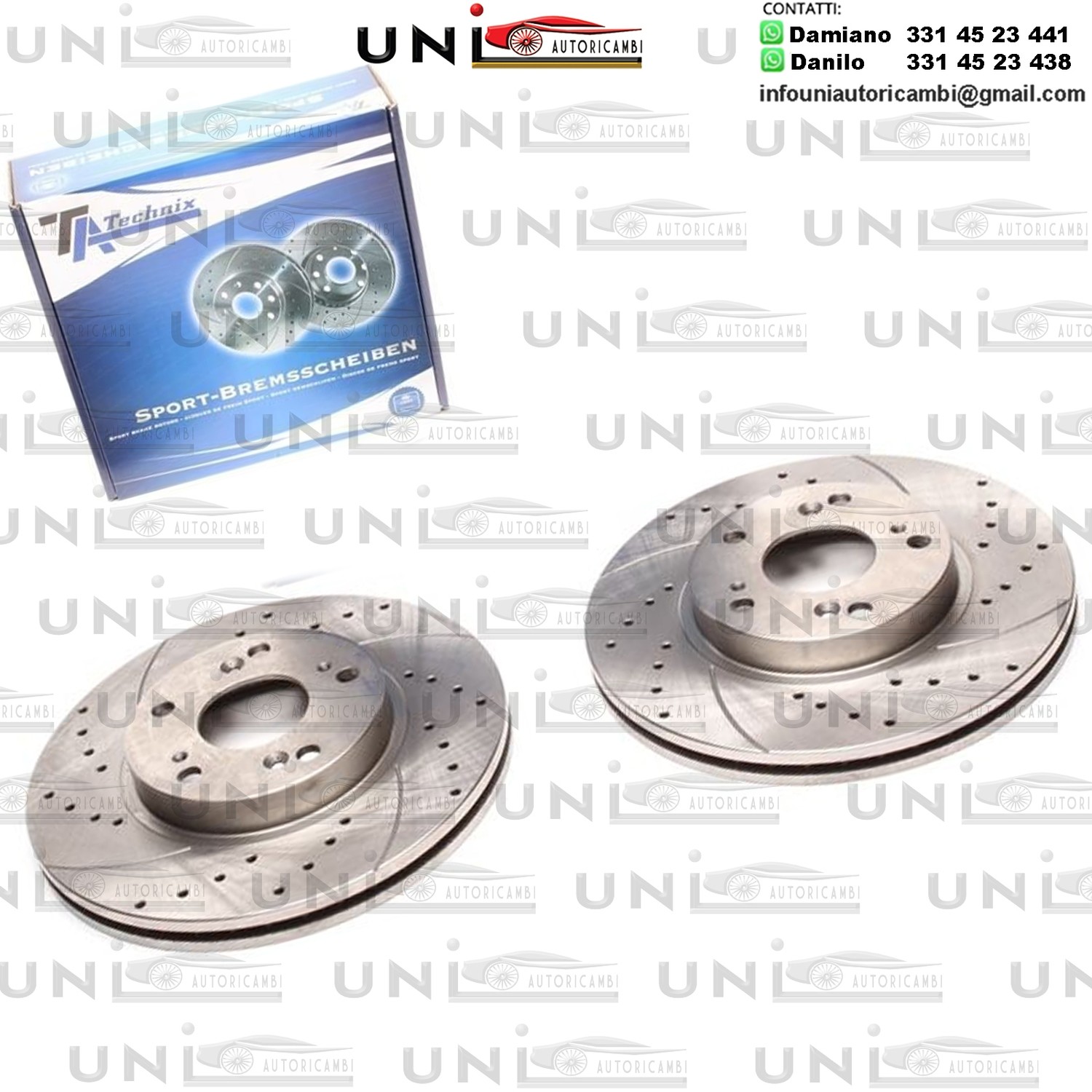 2X Dischi Sportivi Anteriori Honda Civic VII Hatchback / Civic VII Saloon / Civic VII Coupe / CR-V II / Stream