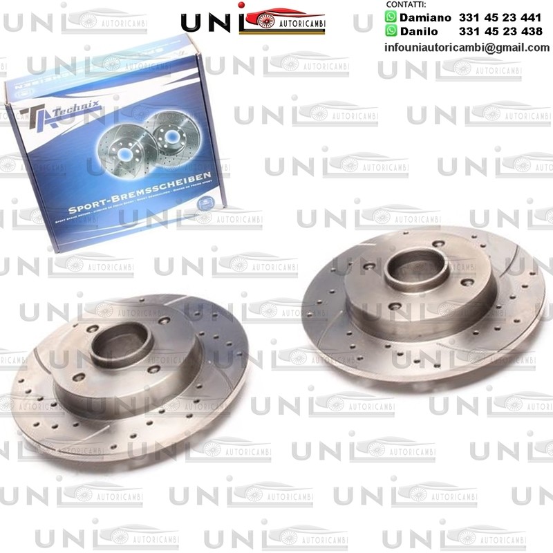 2X Dischi Sportivi Posteriori Citroën C3 II / C3 Picasso / C4 I / C4 Saloon / C4 Coupe / C4 Cactus / DS 3 / DS 3 Cabriolet / Peugeot 207 / 207 CC / 207 SW / 208 / 307 / 307 Break / 307 SW / 307 CC