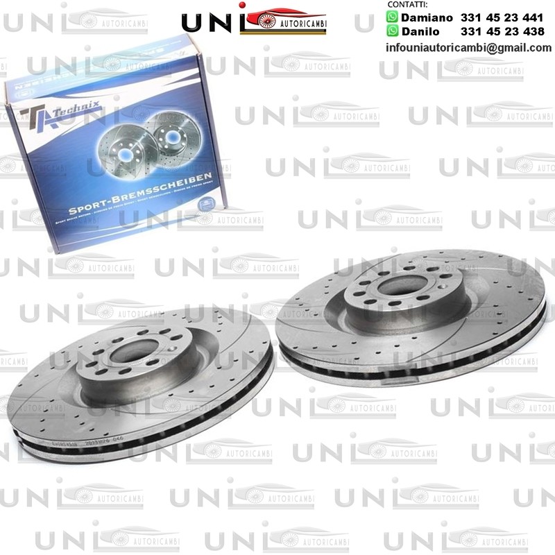 2X Dischi Sportivi Anteriori Audi A3 / Seat Leon / Skoda Superb / VW Passat / Golf V / VI / Passat