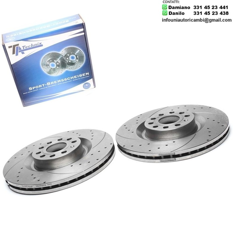 2X Dischi Sportivi Anteriori Audi A3 / Seat Leon / Skoda Superb / VW Passat / Golf V / VI / Passat