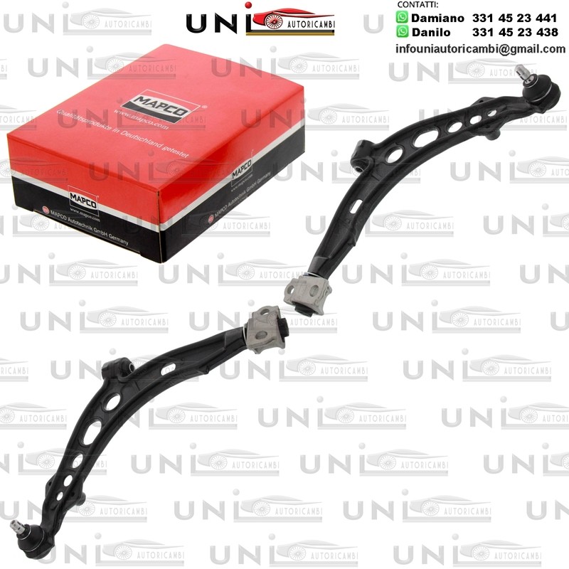 Kit 2 Bracci Anteriore Oscillanti 2 Pezzi Mapco Rinforzato Fiat Barchetta, Punto / Lancia Y 93-05