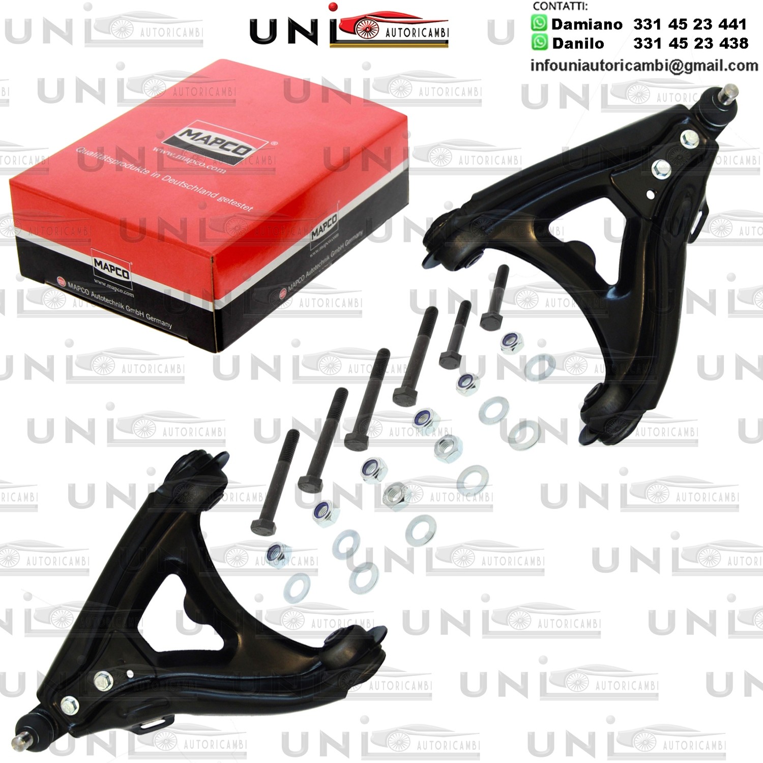 Kit 2 Bracci Anteriori Oscillanti Mapco Rinforzati RENAULT MEGANE I, MEGANE SCENIC 1.4-2.0 08.95-09.03