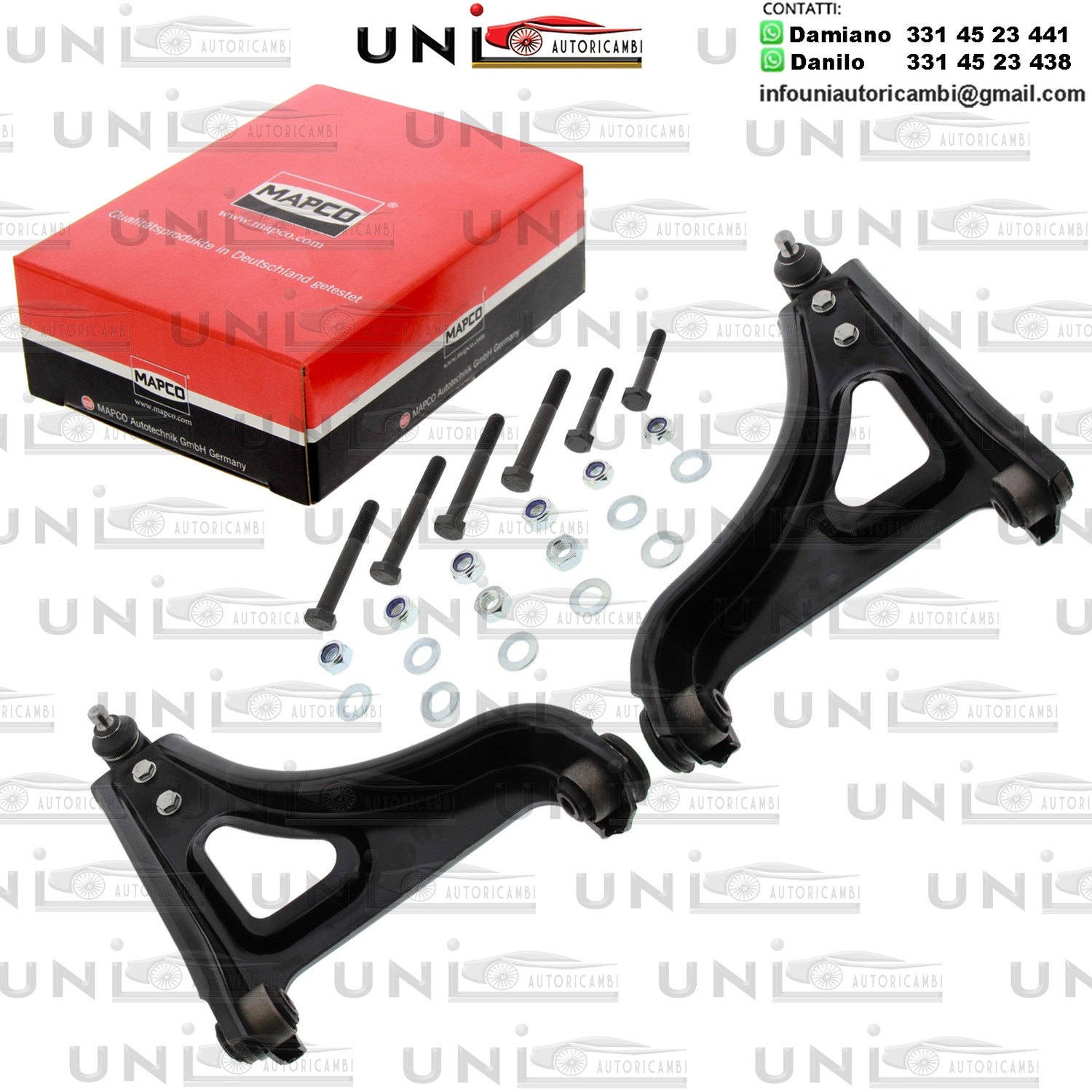 Kit 2 Bracci Anteriori Oscillanti Rinforzati Mapco RENAULT TWINGO I 1.2/1.2LPG 03.93-06.12