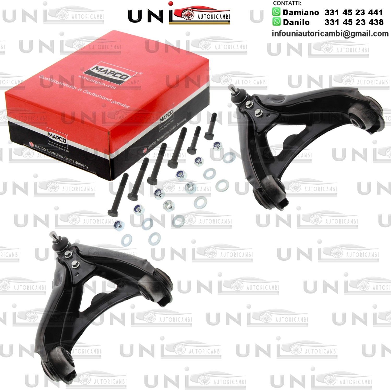 Kit 2 Bracci Anteriori Oscillanti Rinforzati Mapco RENAULT 19 I, MEGANE I, SCENIC I 1.8-3.0 06.89-