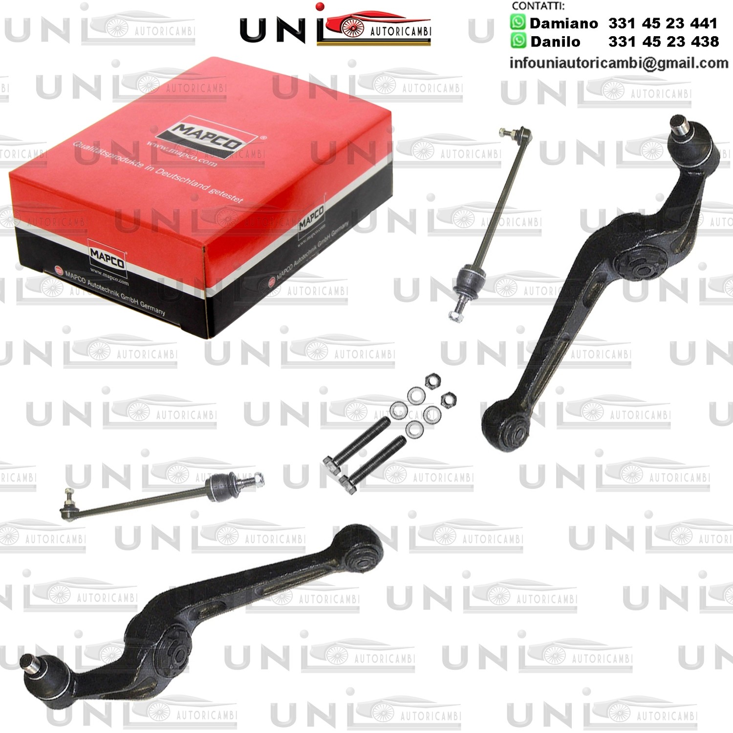 Kit 4 Bracci Anteriori Oscillanti Rinforzati Mapco CITROEN VISA / PEUGEOT 205 I, 205 II 1.6/1.8D/1.9 02.83-09.98