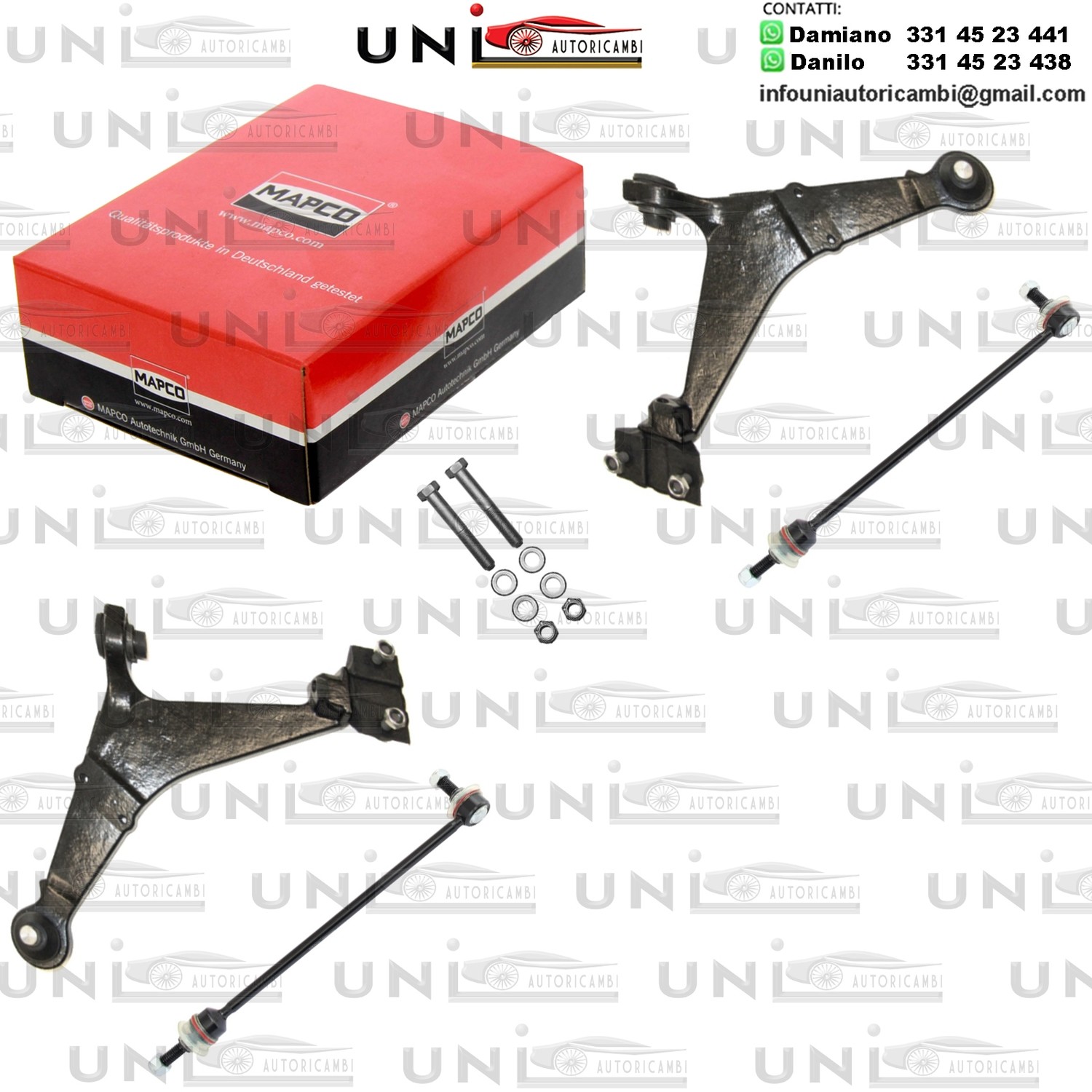 Kit 4 Bracci Anteriori RINFORZATI Mapco CITROEN AX, SAXO / PEUGEOT 106 I, 106 II 1.0-Electric 07.86-07.04