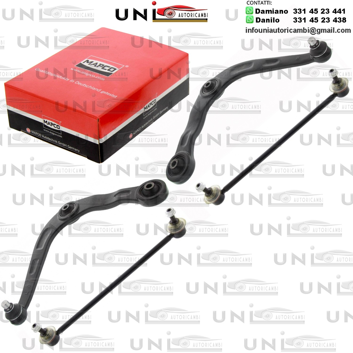 KIT 4 Bracci Rinforzati Anteriori Mapco PEUGEOT 206, 206 SW 1.1-2.0D 09.98-