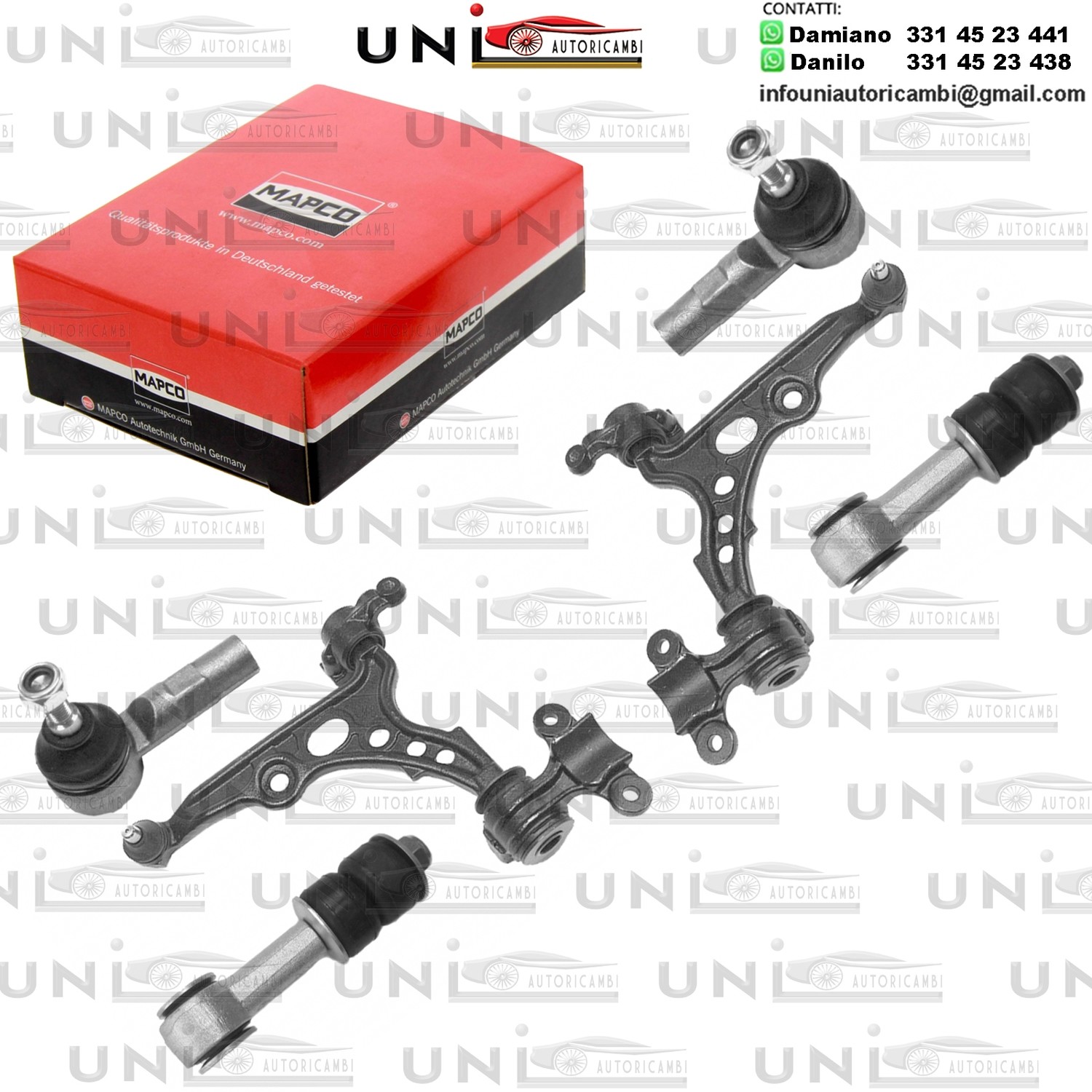 Kit 6 Bracci Anteriori RINFORZATI Mapco CITROEN EVASION, JUMPY / FIAT ULYSSE / LANCIA ZETA / PEUGEOT 806, EXPERT 1.6-2.1D 06.94-