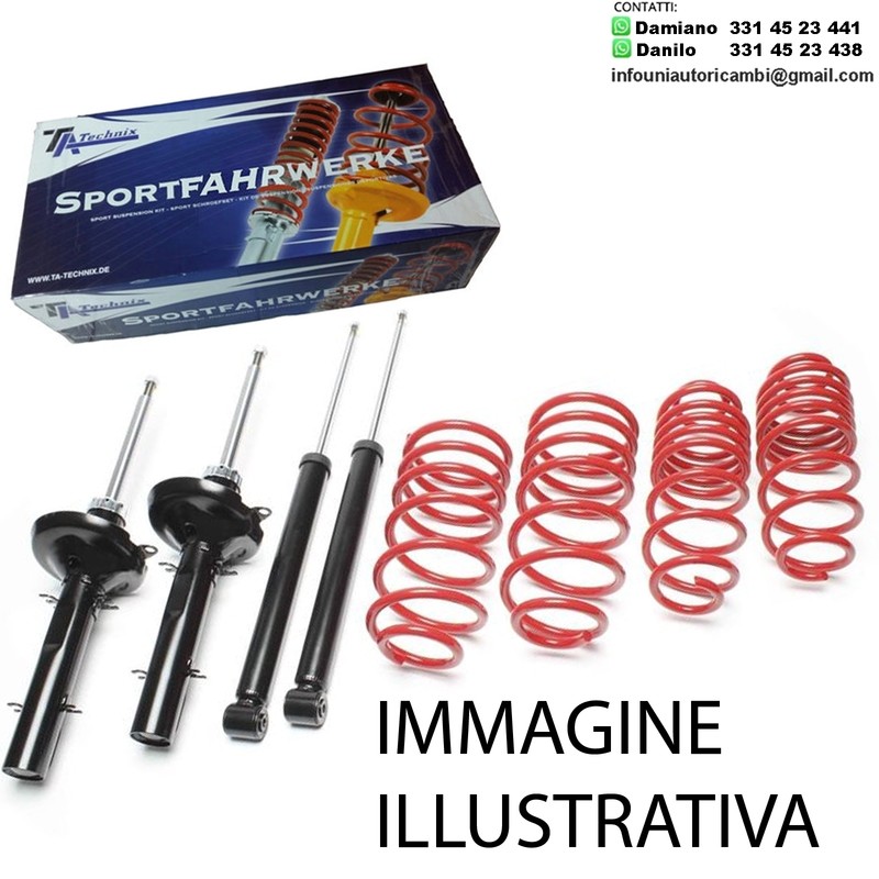 Assetto Sportivo Fisso ribassto Ribassate Peugeot 307 hatchback 1.6l autom. + 2.0l motori tipo 3A / C da 2001 a 2009 30 / 30mm