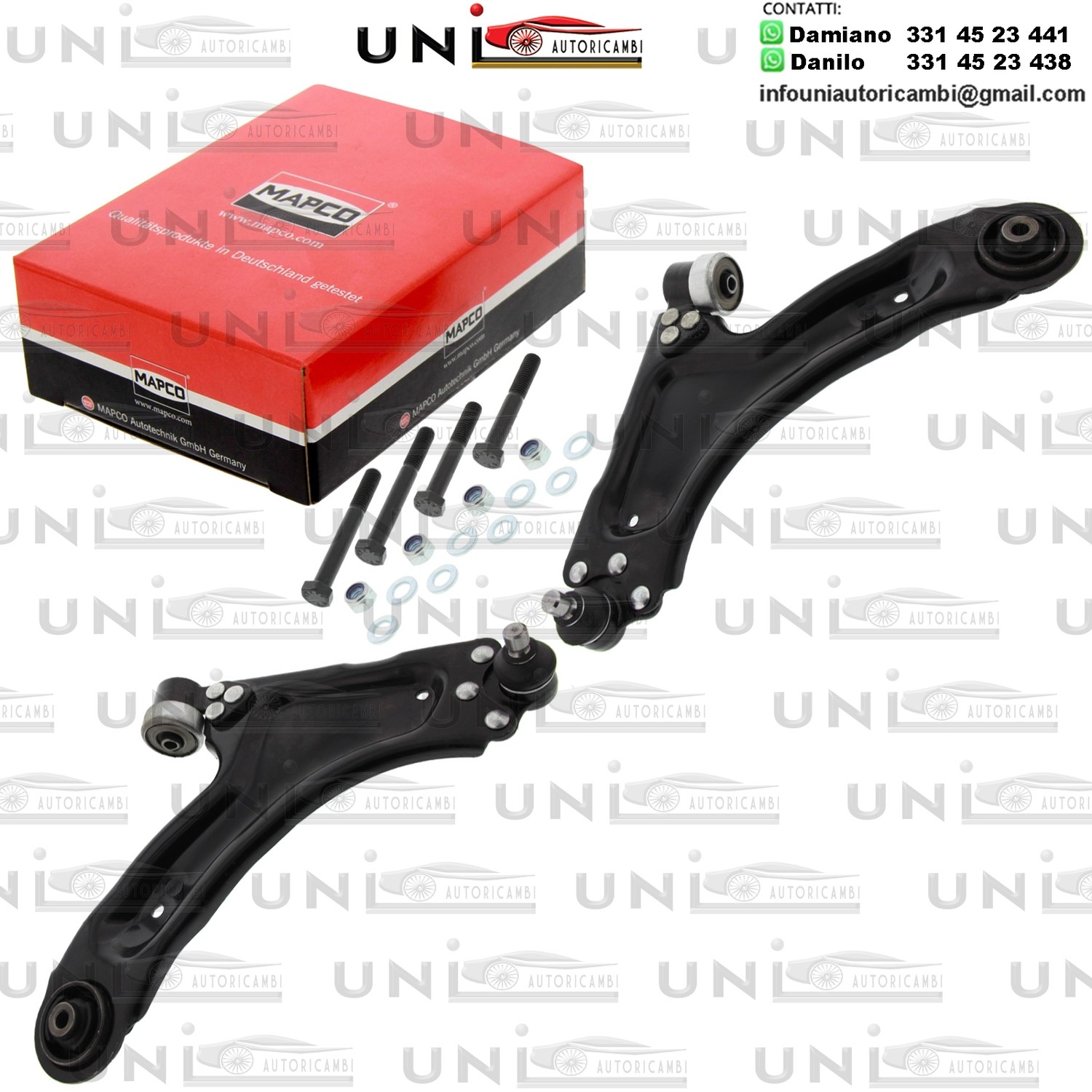 Kit 2 Bracci Antreriori Oscillanti Rinforzati Mapco OPEL CORSA C 1.0-1.7D 09.00-