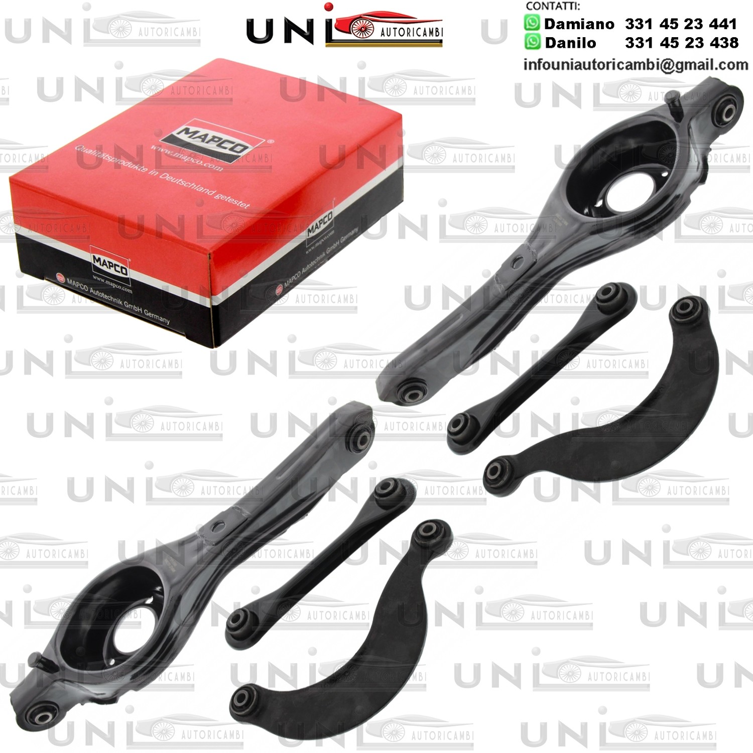 Kit 6 Bracci Posteriori Oscillanti Rinforzati Mapco FORD C-MAX, FOCUS, FOCUS C-MAX, FOCUS II 08.98-06.13