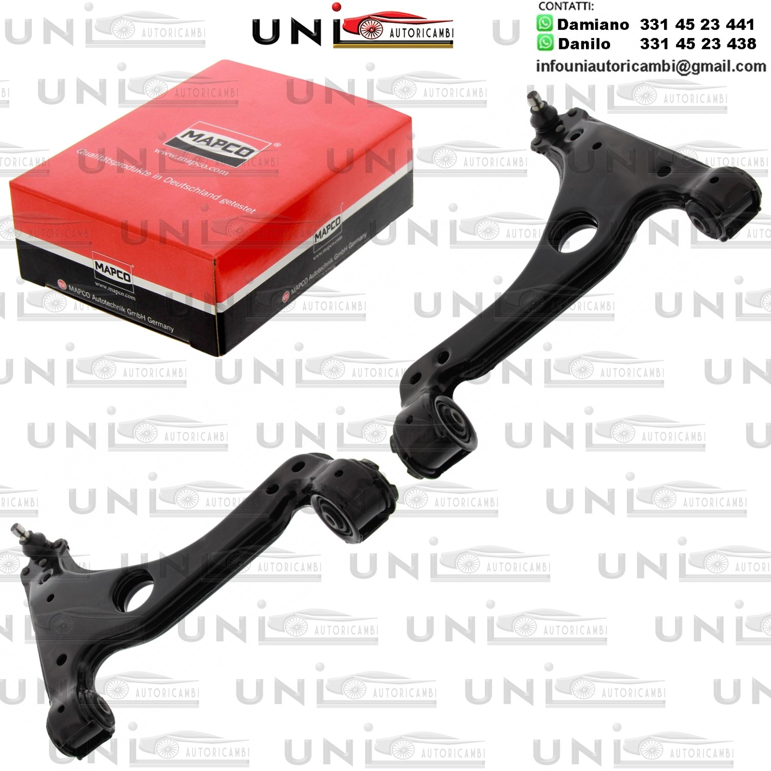 Kit 2 Bracci Anteriori Oscillanti Rinforzati Mapco OPEL ASTRA H, ASTRA H GTC, MERIVA B, ZAFIRA A, ZAFIRA B 1.2-2.2 09.01-03.17